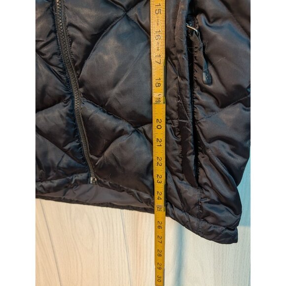 North Face 550 Fill Quilted Goose Down Puffer Black Jacket Women L Aconcagua - Picture 8 of 8
